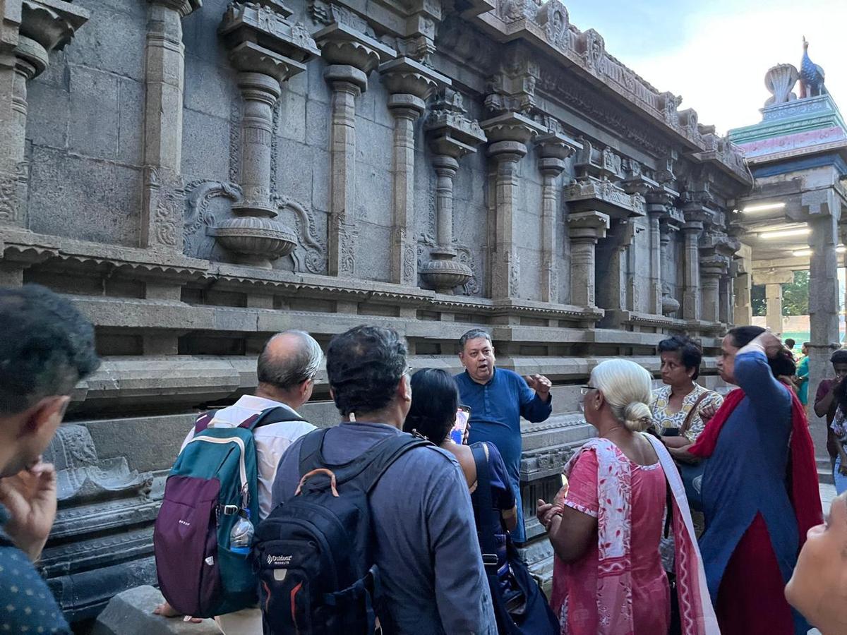 Tamil Heritage Trust conducts heritage talks and workshops on temple architecture.