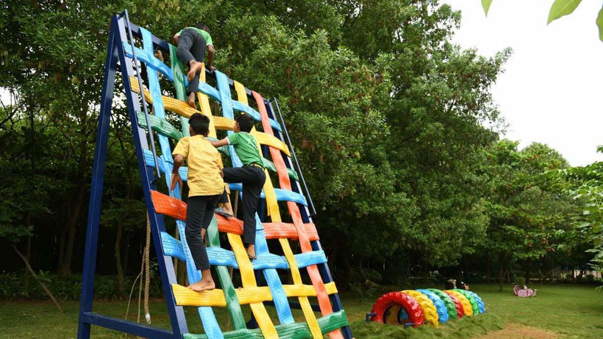 GVMC creates play arena with 19,000 kg of waste products at Lawson’s Bay Park in Visakhapatnam