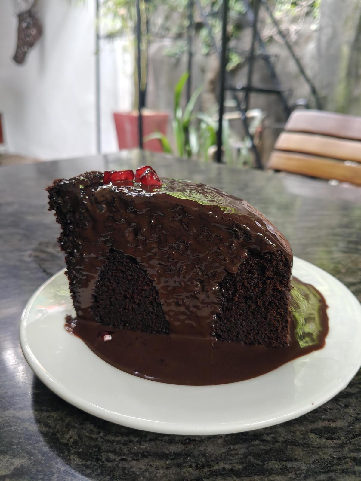 Chocolate cake at Kashi Art Cafe Chocolate cake at Kashi Art Cafe