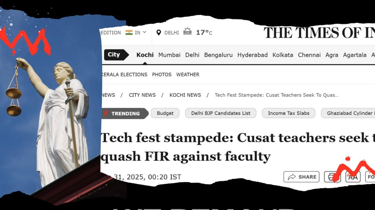 Cusat stampede: students launch online signature campaign in support of teachers