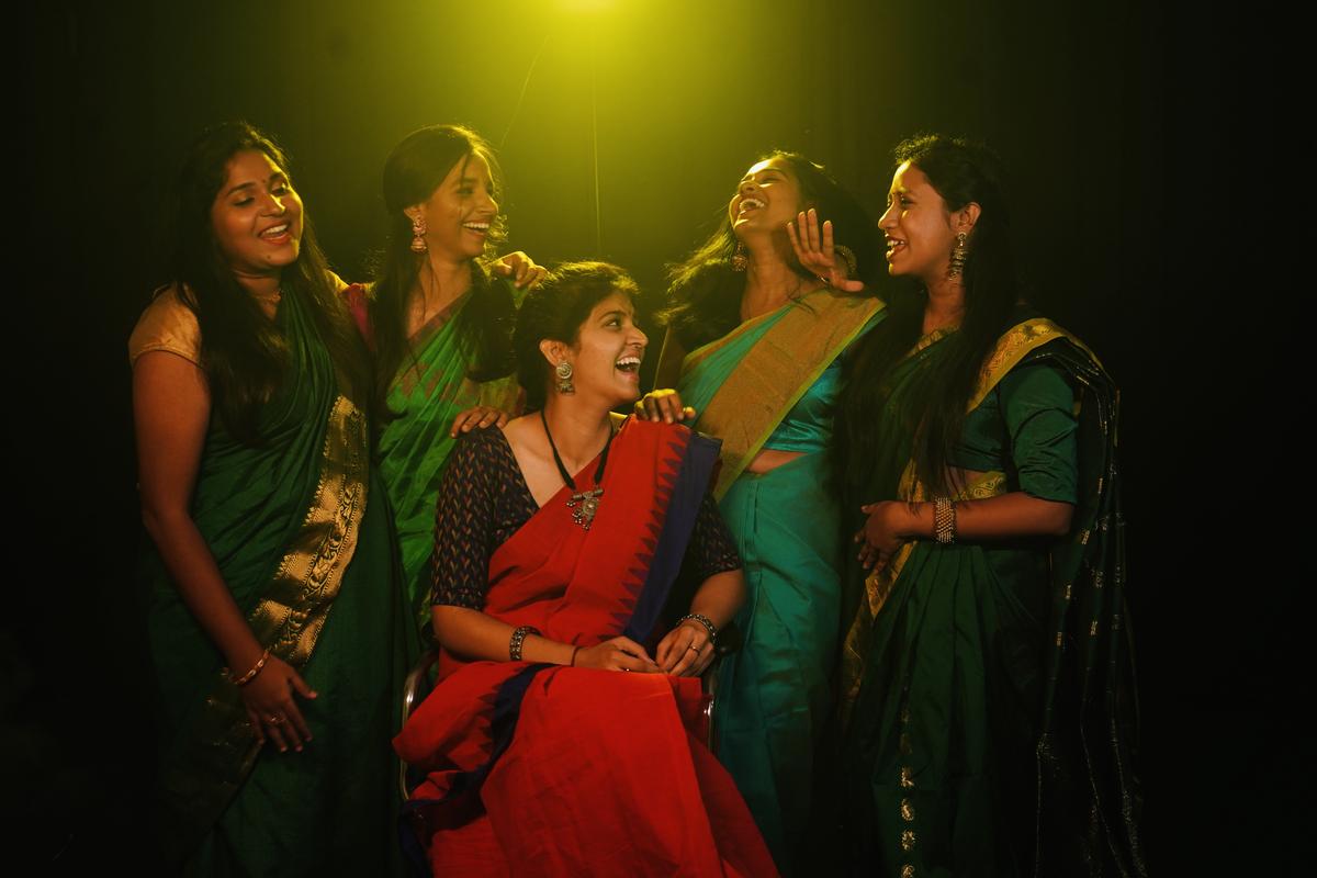 Soumya with a team of singers     