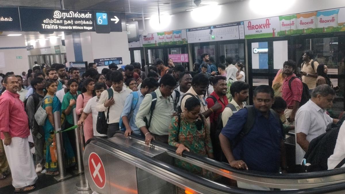 Technical snag in Chennai Metro Rail train briefly disrupts service