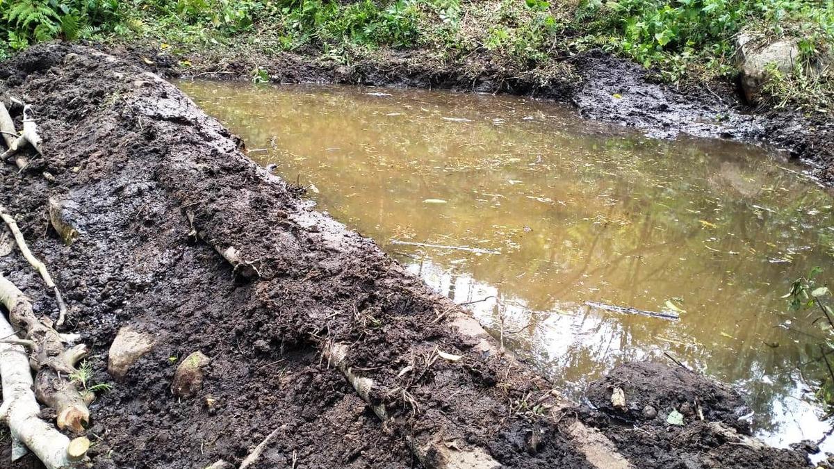 Brushwood check dams constructed in Marayur forest division