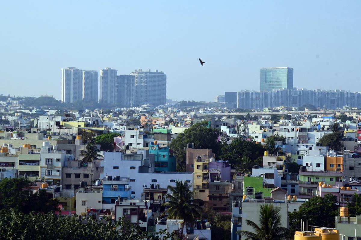 A view of apartments from Magadi Road in Bengaluru.