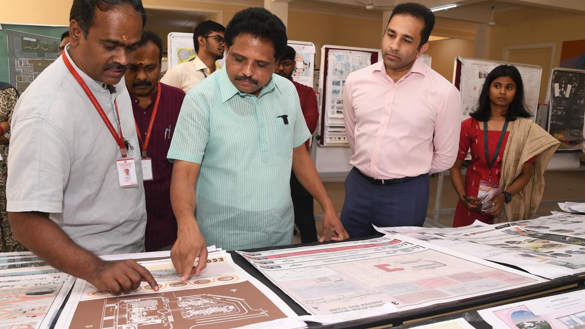 Architecture students display models of responsible restoration