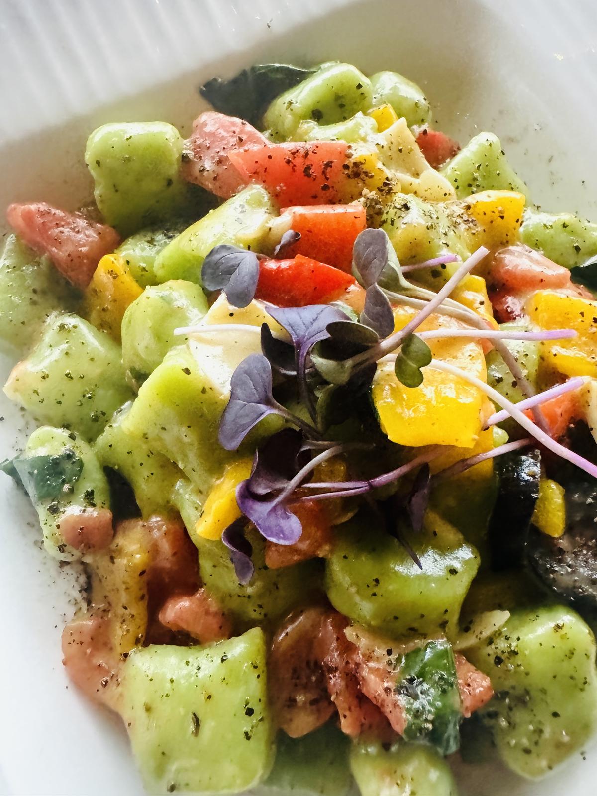 Spinach-infused gnocchi 