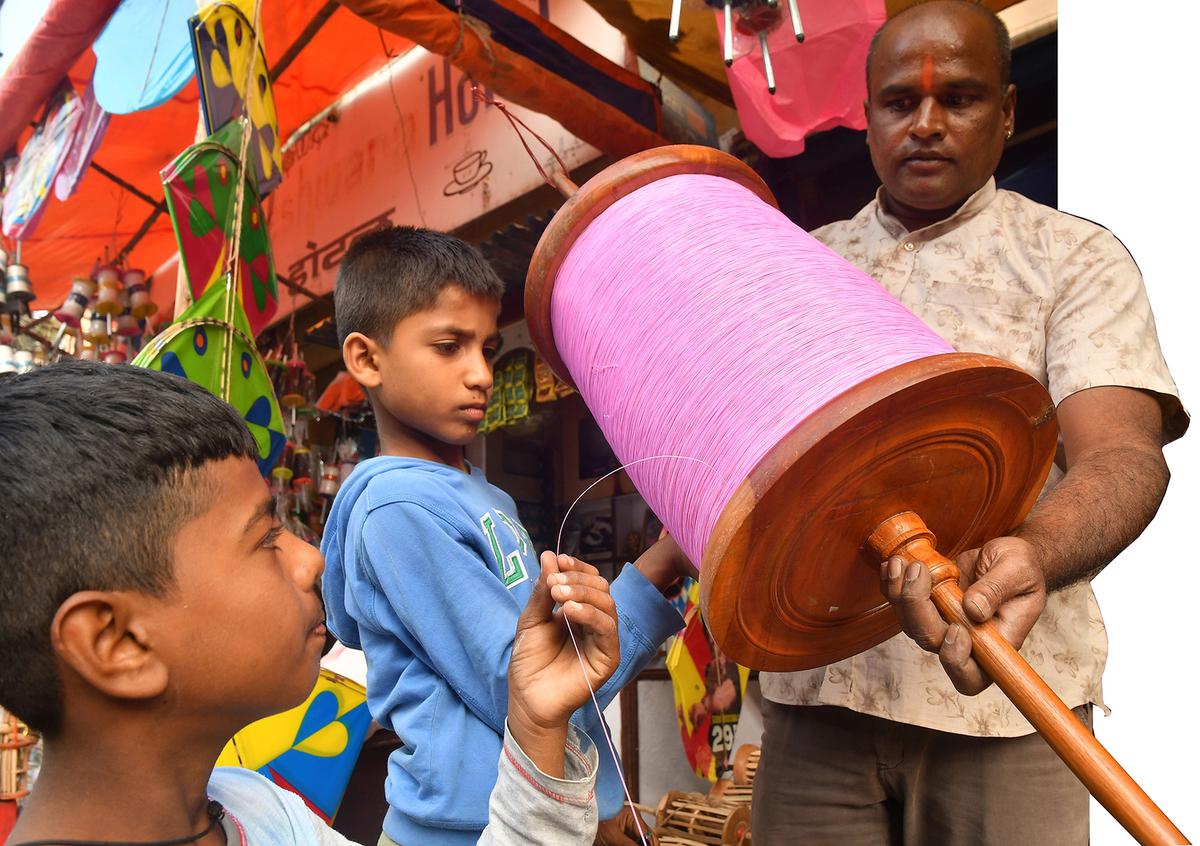 Kite makers in Hyderabad do brisk business during New Year and Sankranti festivities.