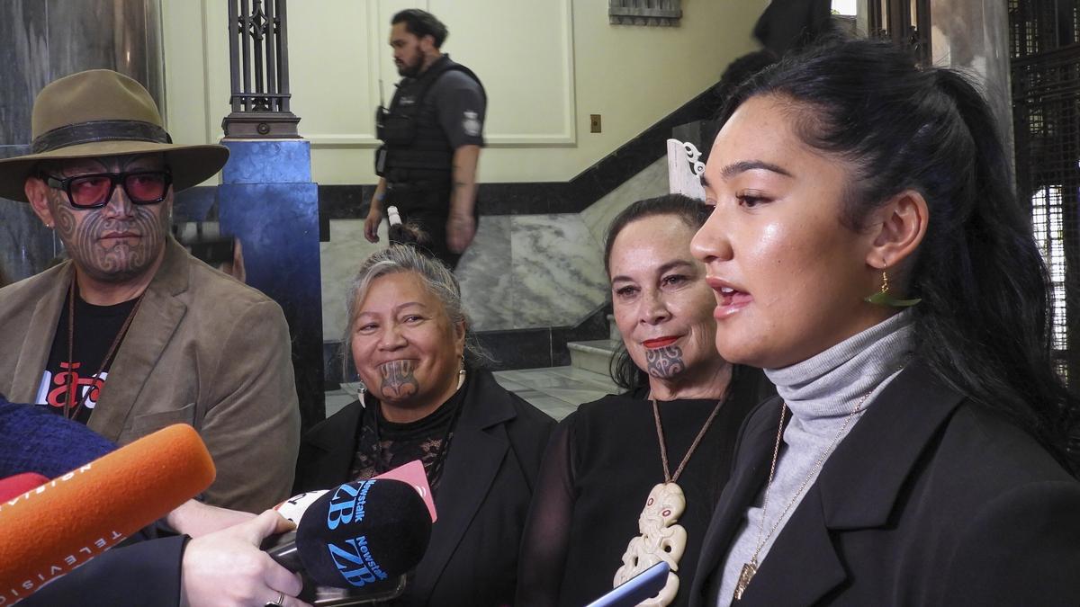 New Zealand Lawmakers stage Maori protest in parliament during fraught race relations debate