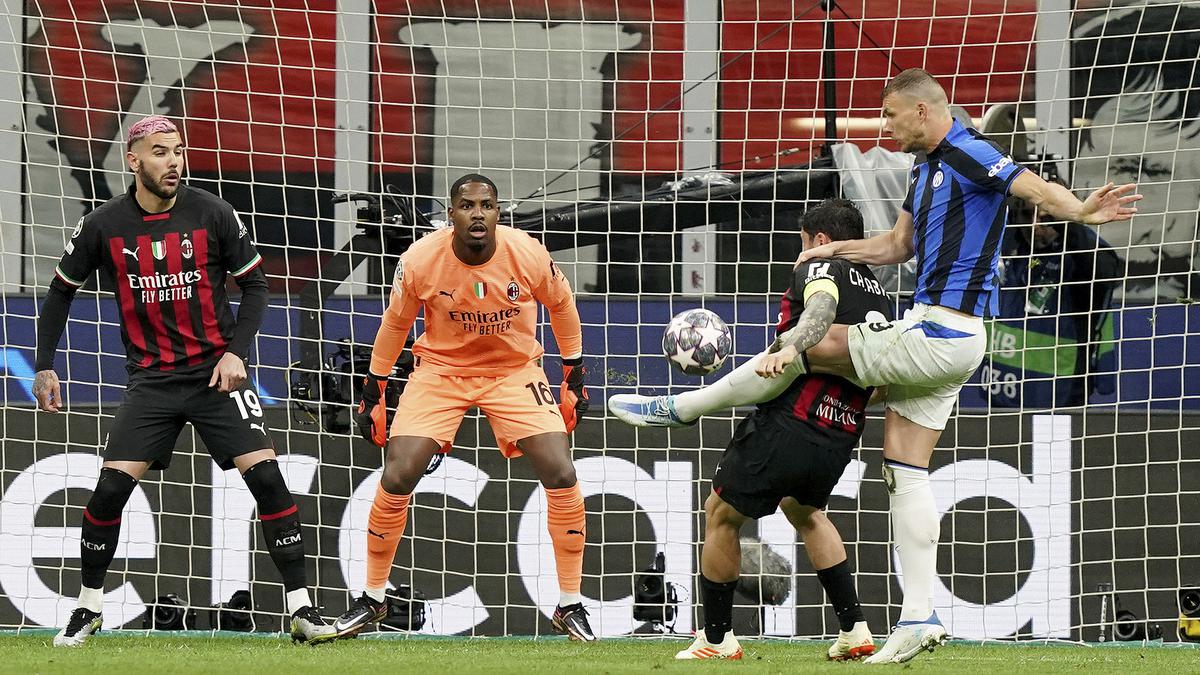 Inter beats AC Milan 2-0 in 1st leg of derby Champions League semifinal