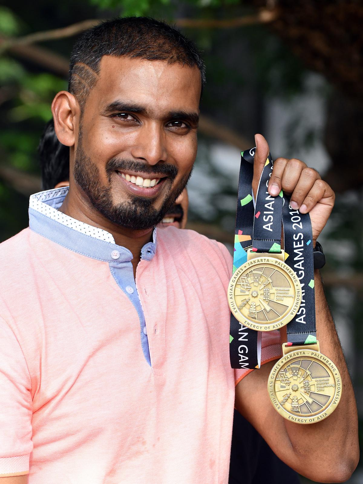 The challenges of an encore: Sharath won two bronze medals at the 2018 Asian Games, but says defending them at Hangzhou will be ‘very, very tough’. | Photo credit: K. Pichumani