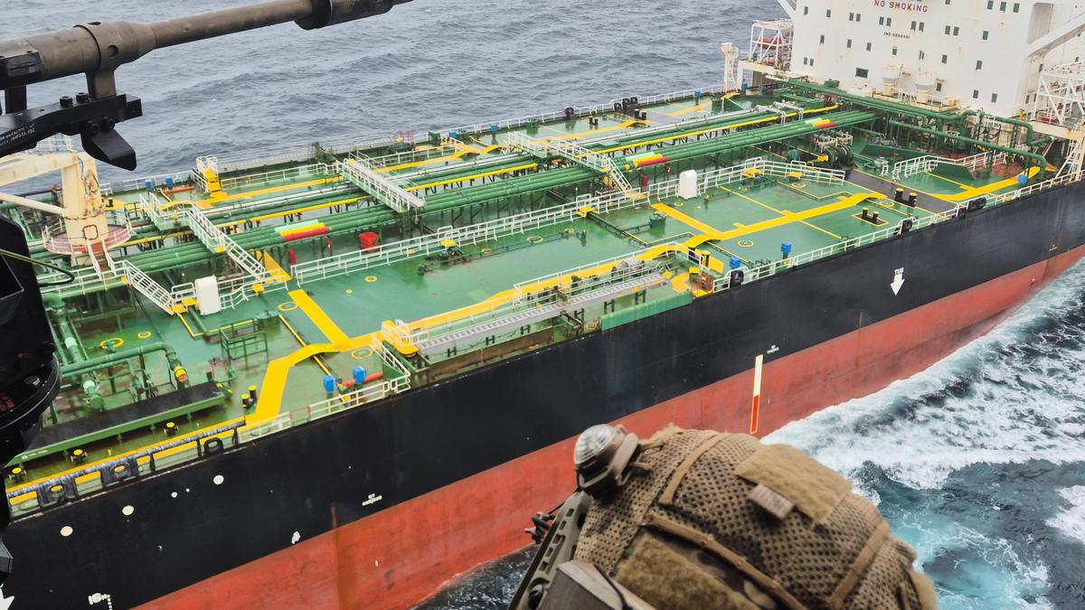 French Navy, backed by U.K., intercepted sanctioned tanker from Russia: French President Emmanuel Macron