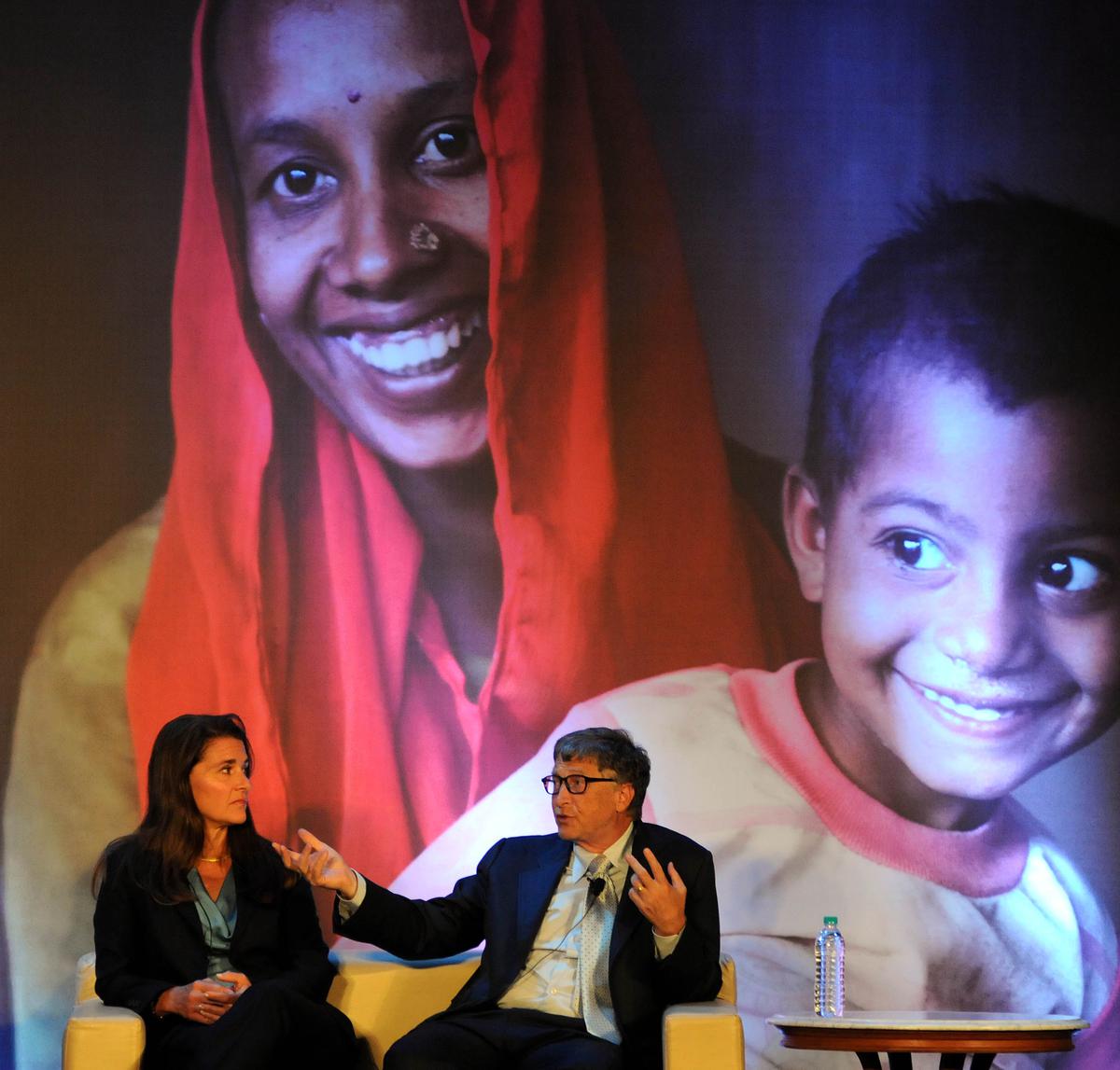 Bill Gates and Melinda Gates at a programme in New Delhi, in 2014.