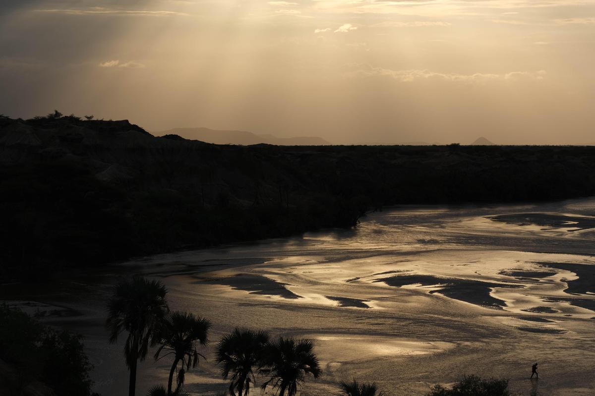 A view of the Turkwel River in Turkana, northern Kenya, where the fossils from which ancient peptides were recovered are found. A view of the Turkwel River in Turkana, northern Kenya, where the fossils from which ancient peptides were recovered are found.