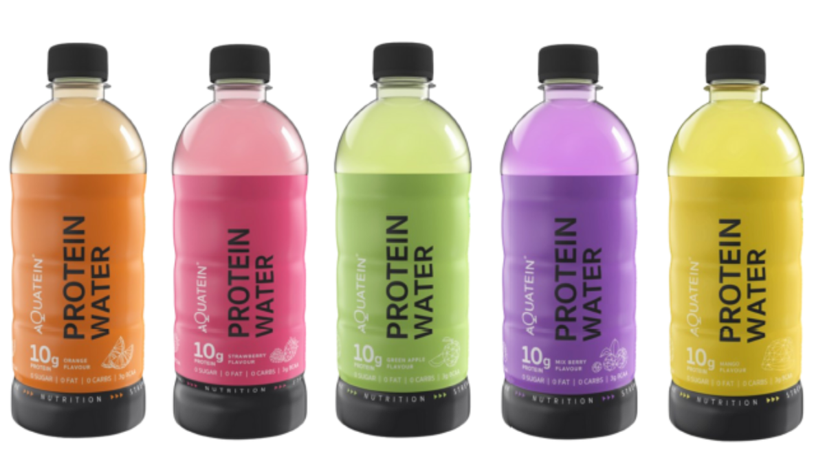  Aquatein’s 10g and 21g protein water 