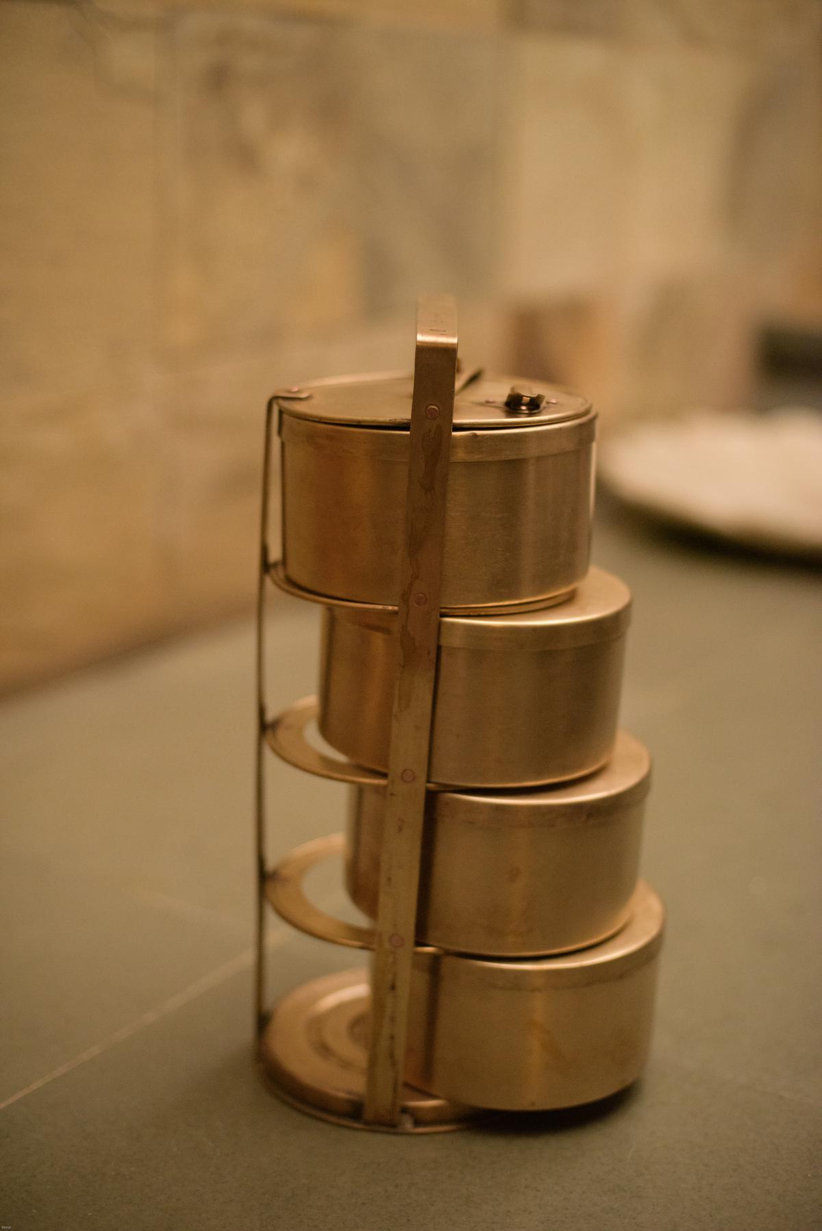 Stackable brass dabba