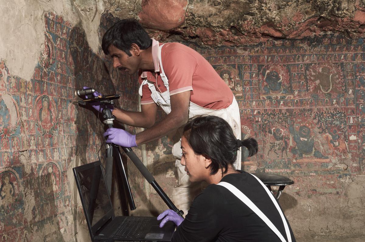 Sreekumar Menon working at the Sumda Chun project site.