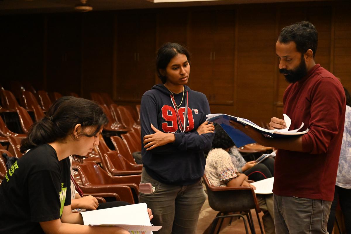 Play director Regin Rose during a rehearsal