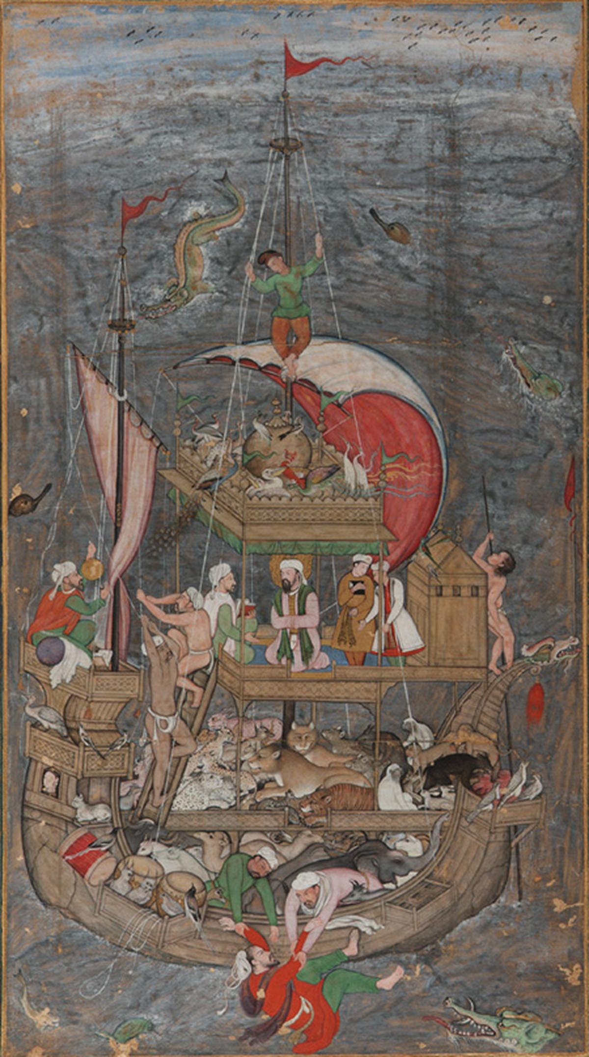 Noah’s Ark, a Mughal miniature, by Miskin Noah’s Ark, a Mughal miniature, by Miskin