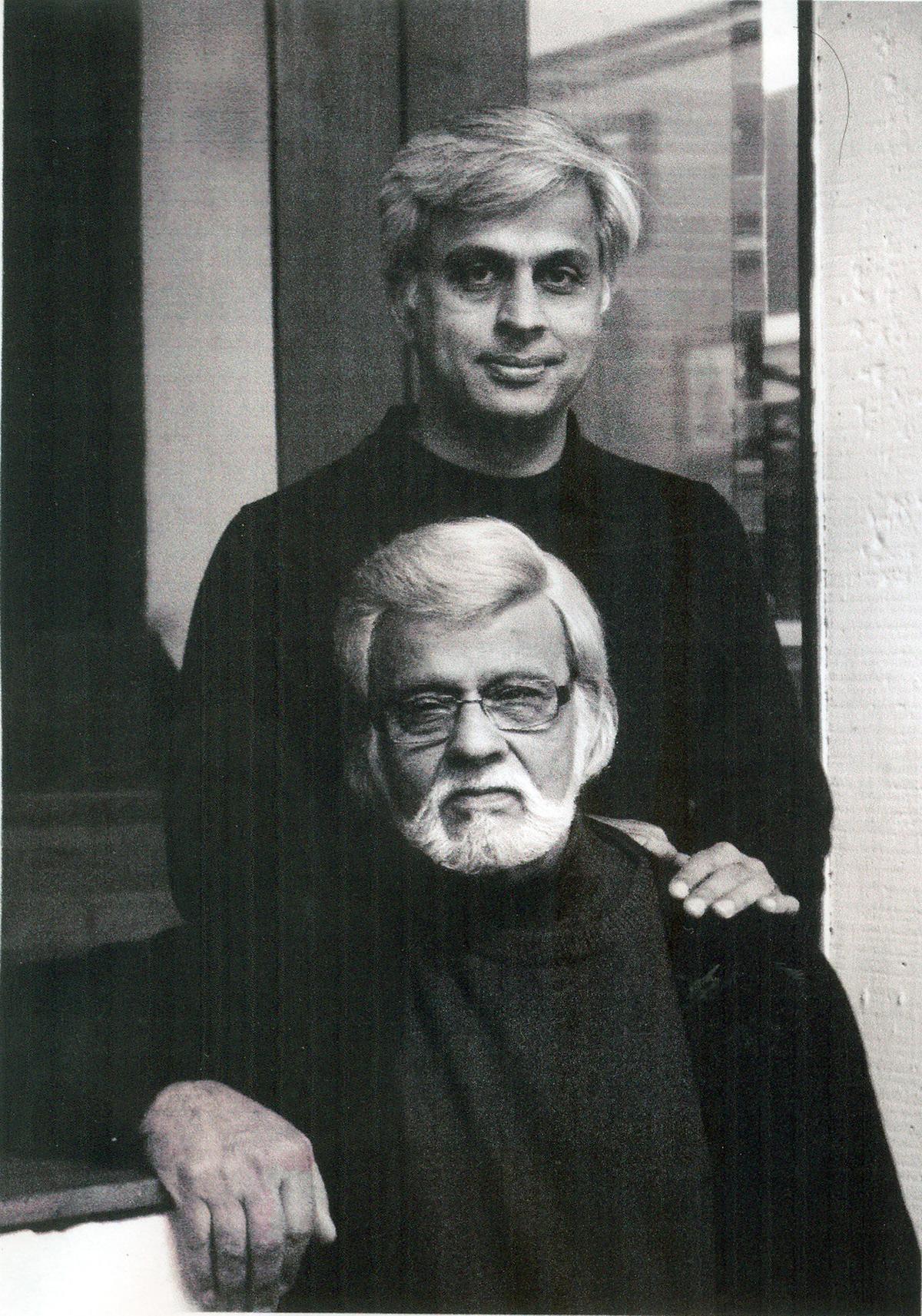 Satish Gujral con suo figlio Mohit Gujral