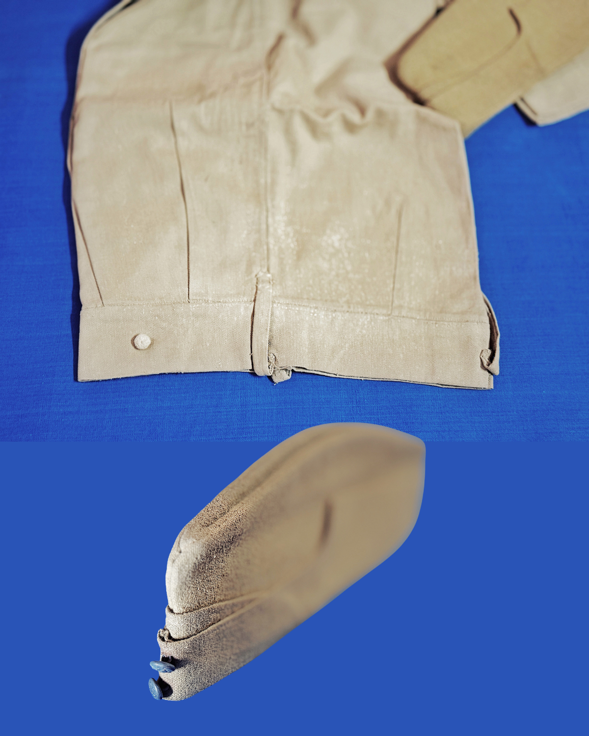 The khaki INA cap and uniform