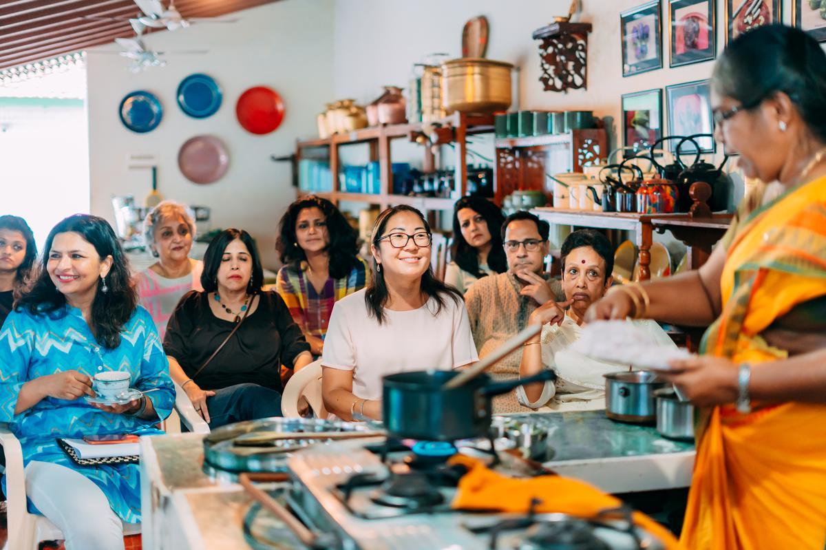 A culinary class in progress at The Bangala