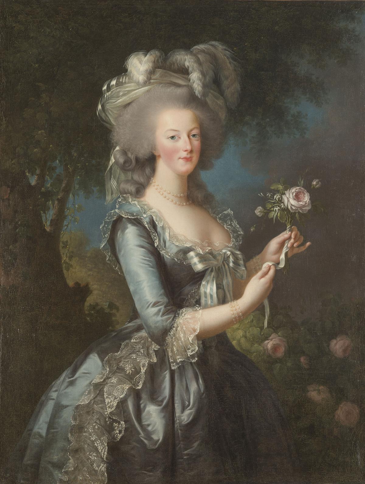 Portrait de Marie-Antoinette à la rose by French painter Élisabeth-Louise Vigée Le Brun