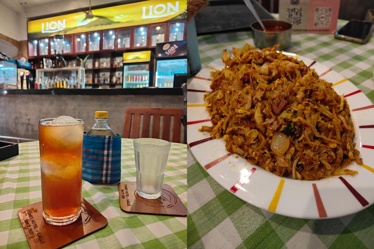 (Left) Signature Sips at Joe’s Pub and (right) the chicken kothu  