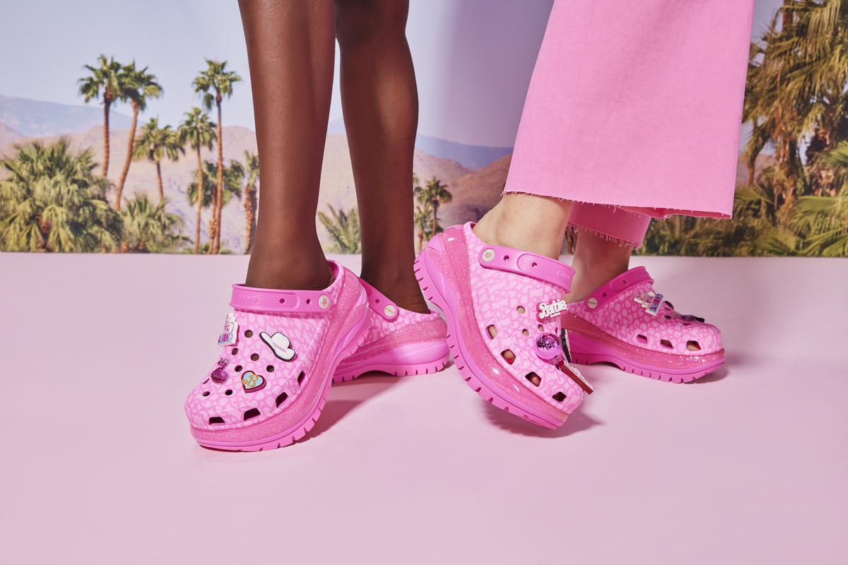 Pink Barbie Crocs