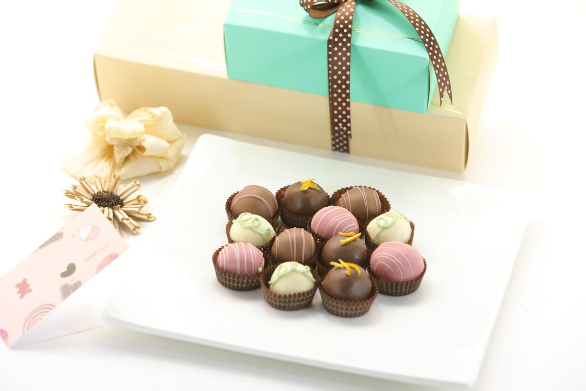 Among their highlights is the couverture chocolate truffle hamper 