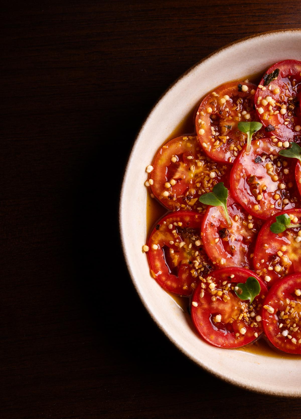 The tomato carpaccio