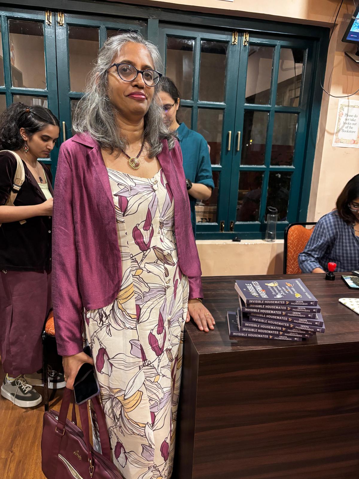 Author Deepa Padmanaban  at her book launch in Bengaluru 