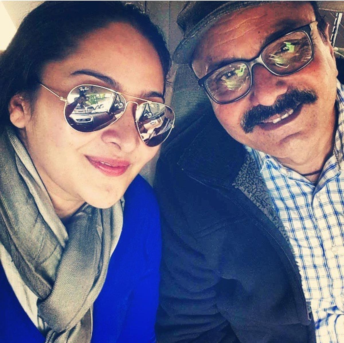 Khadija Masood and her father