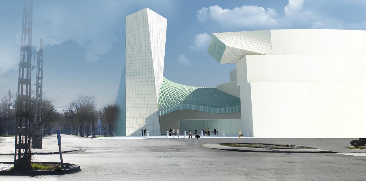 Rendering of the New National Gallery and Ludwig Museum, Budapest
