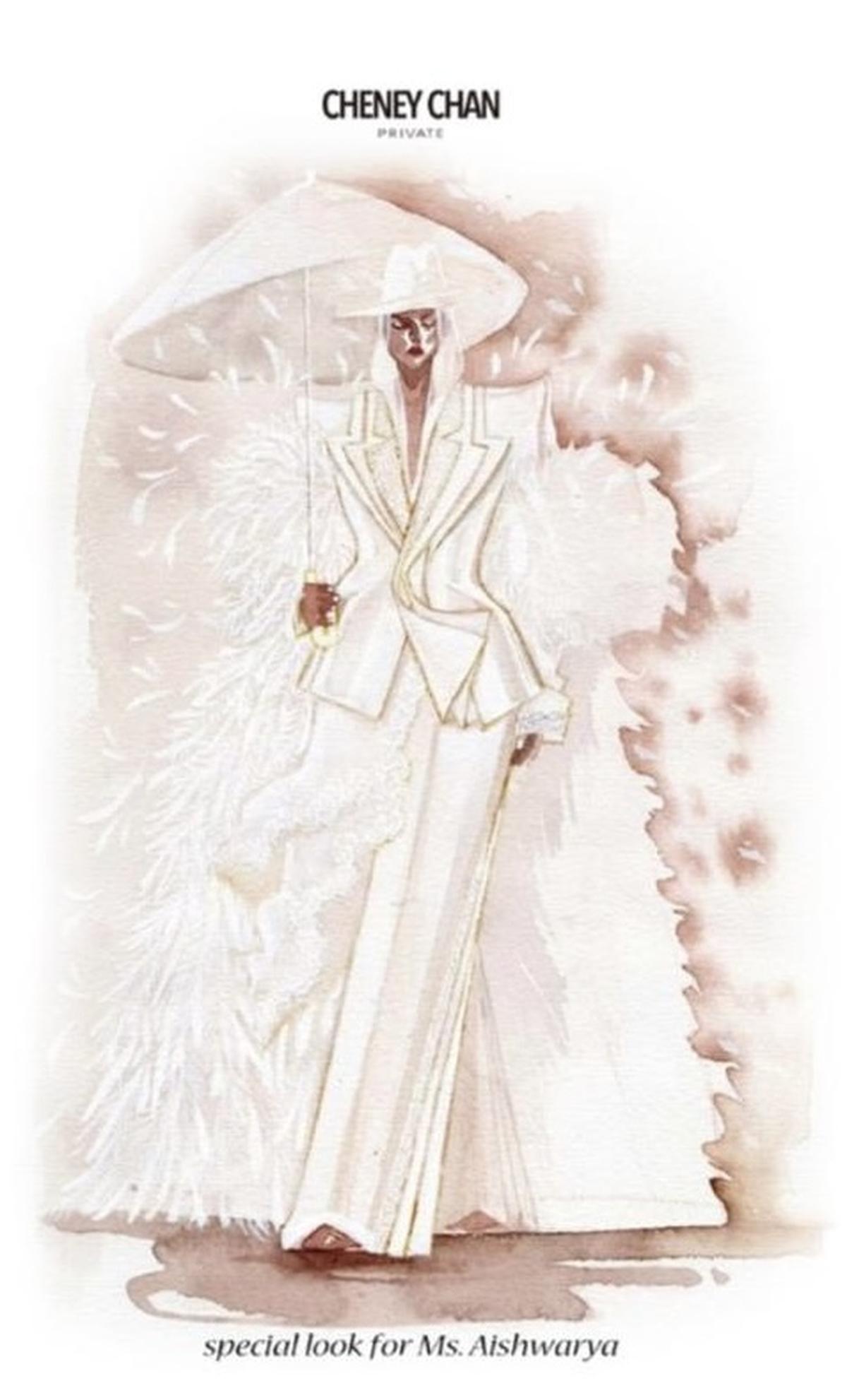 A sketch of the Cheney Chan outfit