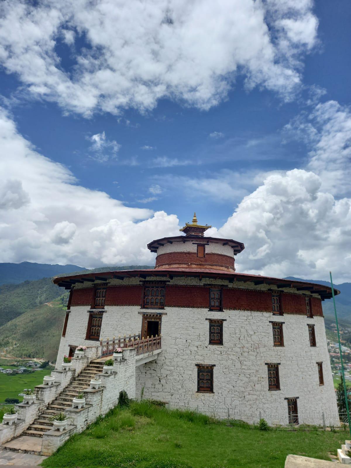 A 17th century watchtower in Paro