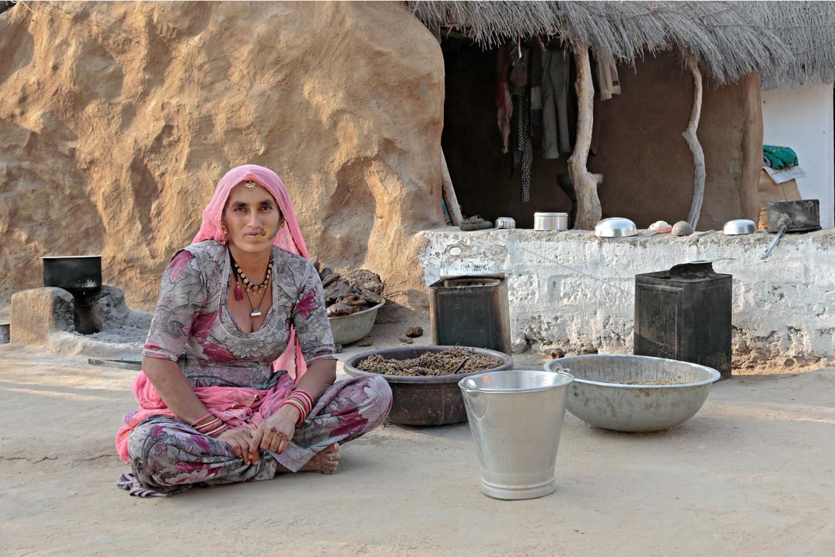 Tasting local food in Rajasthan