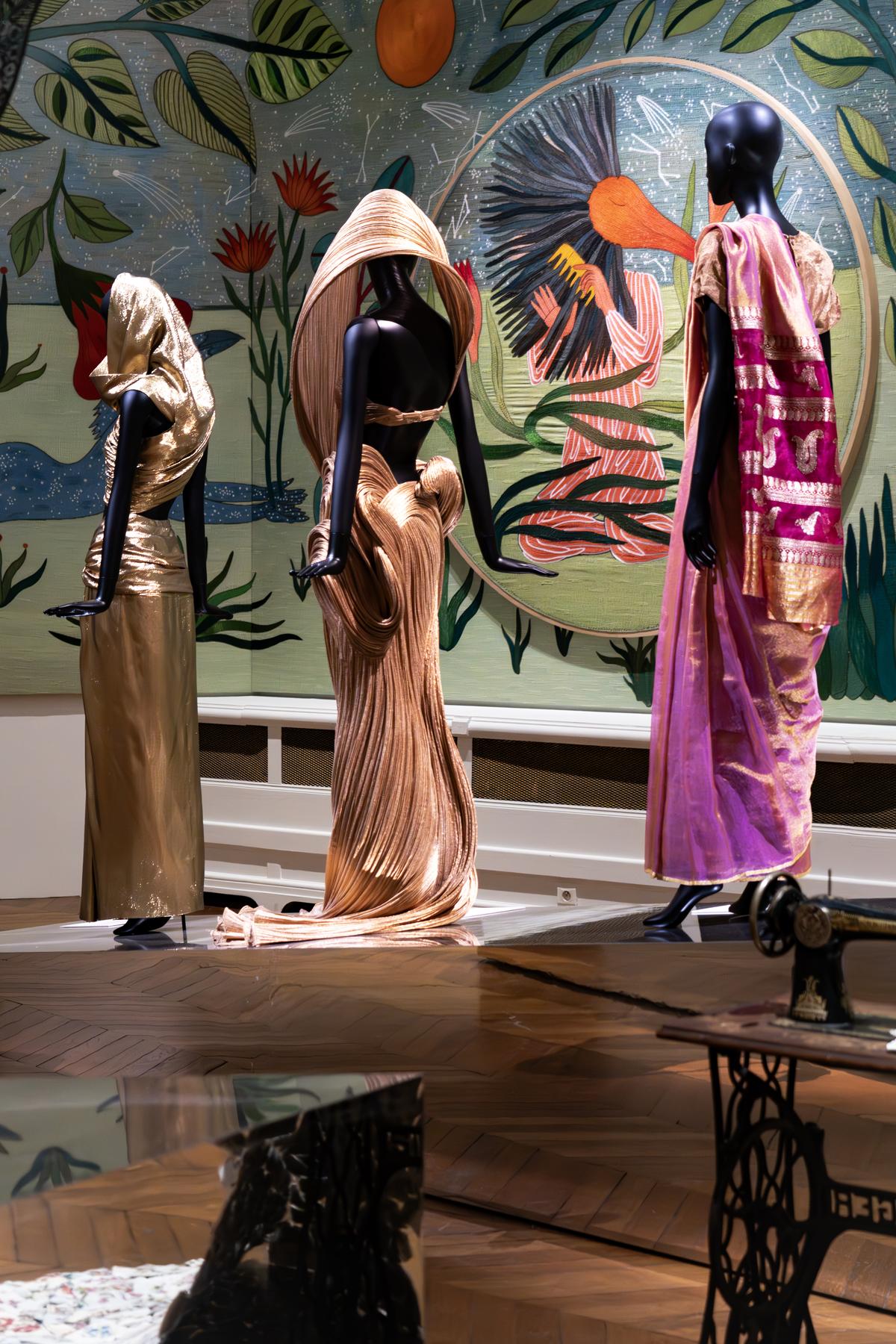 A selection of saris from contemporary Indian designers A selection of saris from contemporary Indian designers