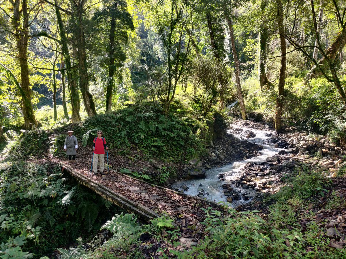 P Geetha on one of his treks