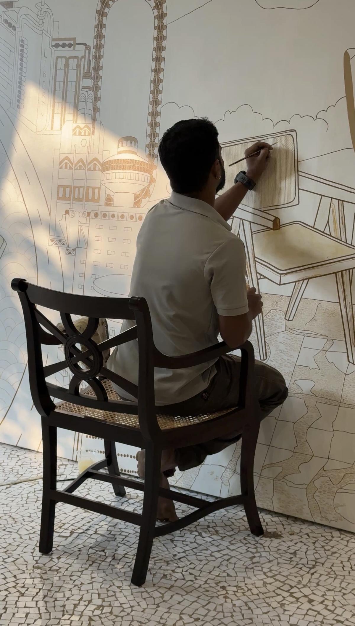 The 43-foot mural taking shape The 43-foot mural taking shape