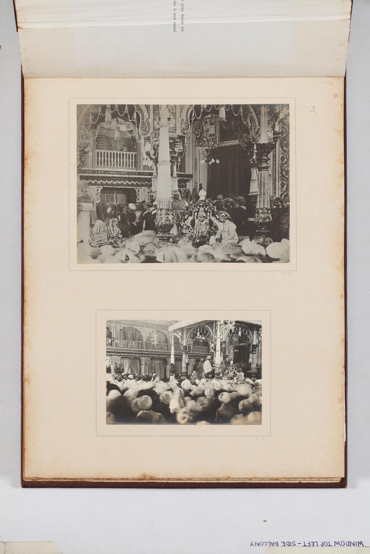 The bride next to her mother, who is veiled; the ceremony in the marriage mantap.
