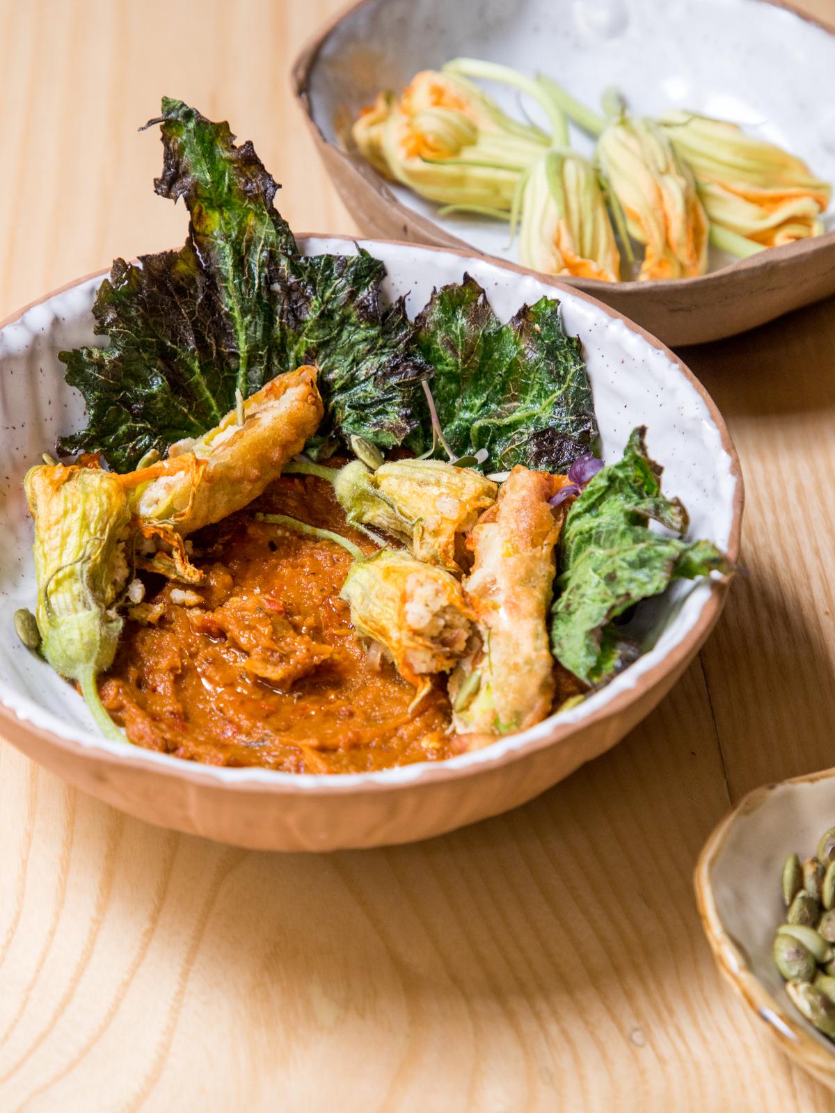 Pumpkin flower millet fritters Pumpkin flower millet fritters