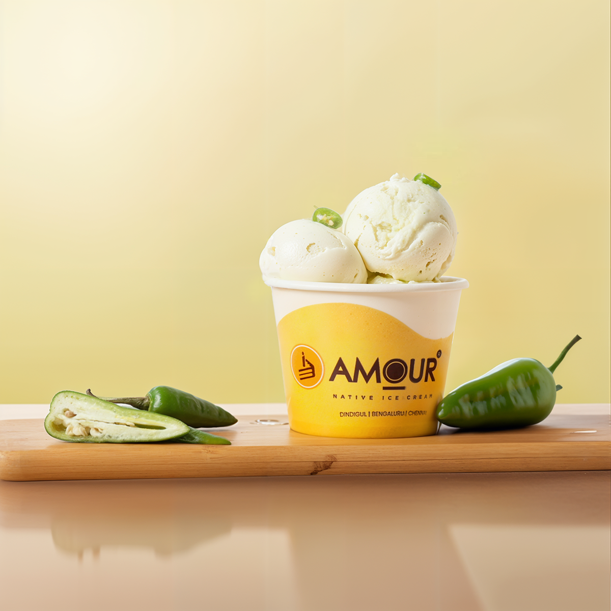 Green chilli ice cream Green chilli ice cream