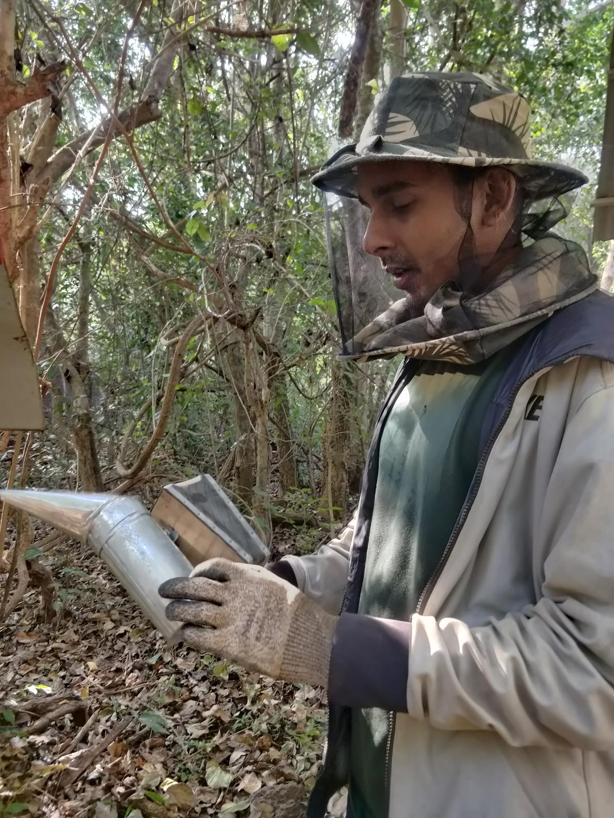Keenan D’Costa, has been keeping bees as a hobby at his home in Goa