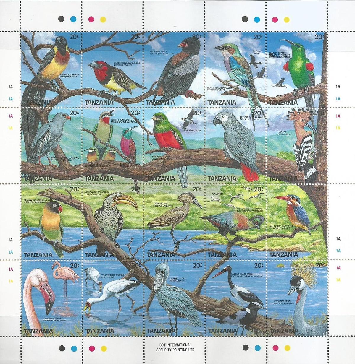 Some of the stamps on display