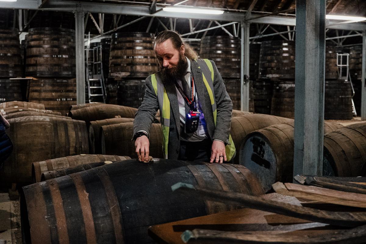Glenfiddich distillery casks, Scotland Glenfiddich distillery casks, Scotland