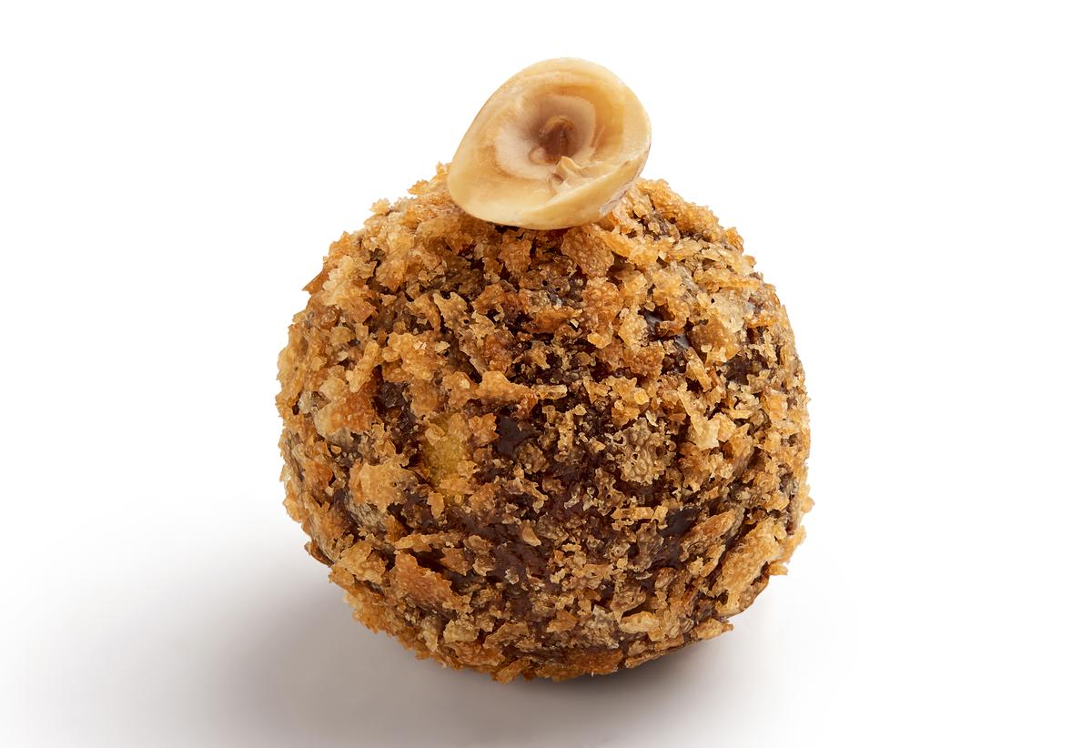 Hazelnut truffle besan ladoo