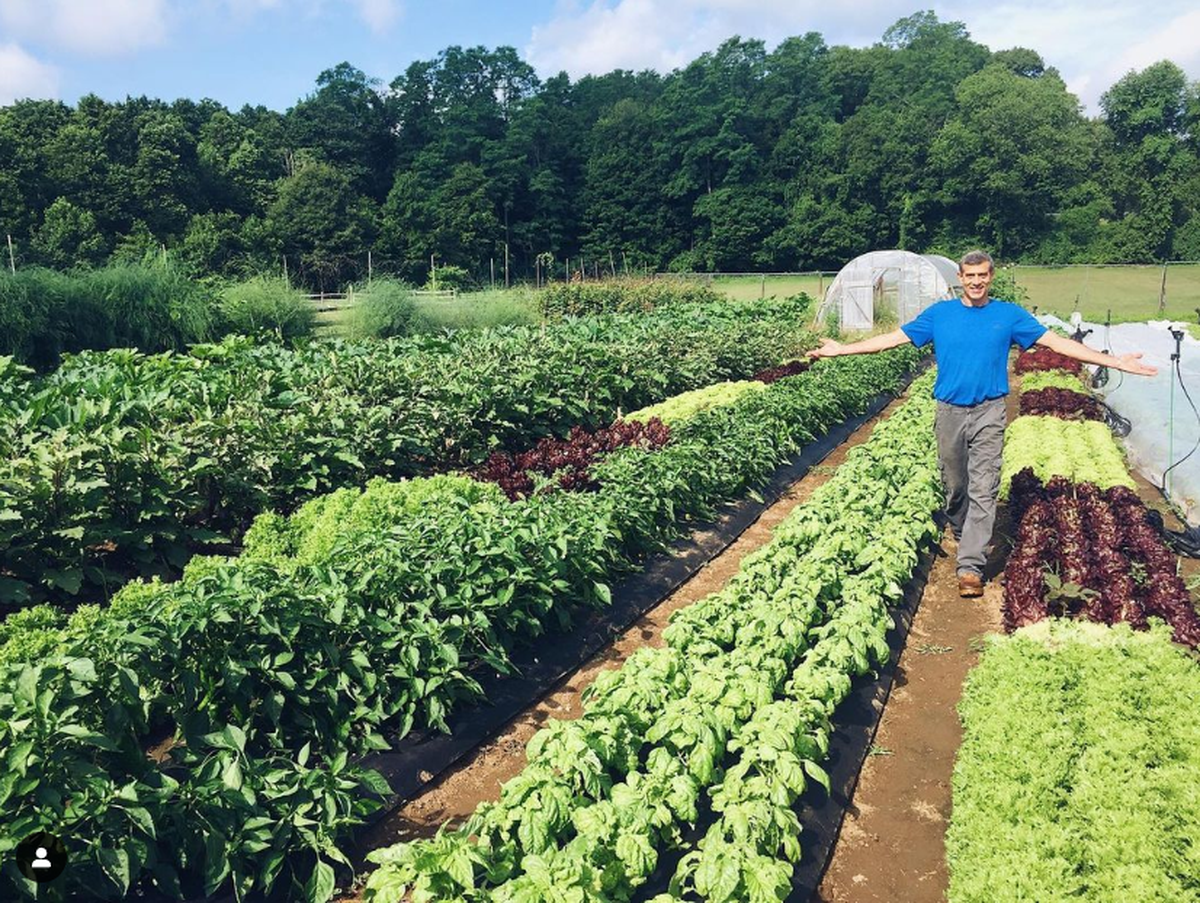 Co-owner Michael Forte at the farm