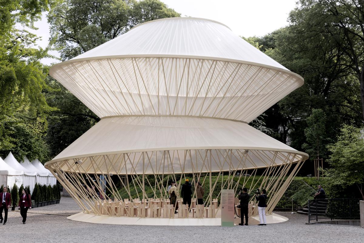 The Garden Pavilion — a deconstructed yurt, created by Kulapat Yantrasast