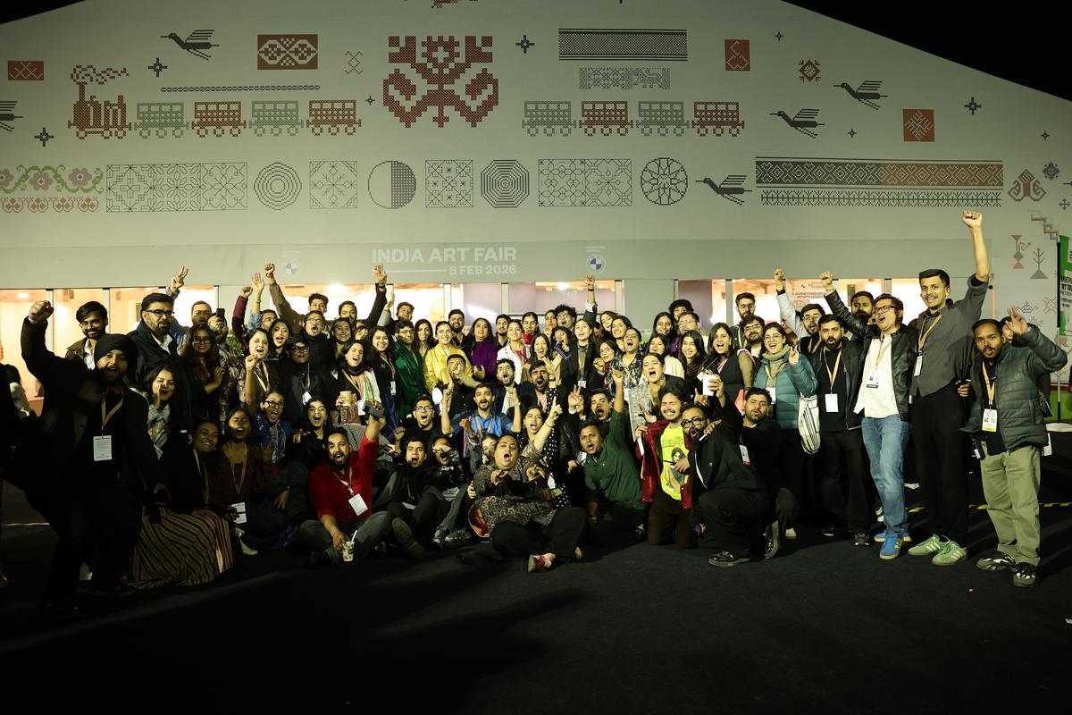 India Art Fair team at the end of the fair