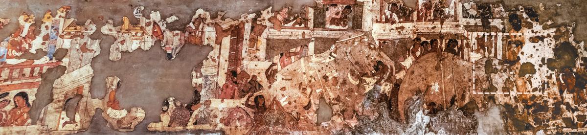 Taming of Nalagiri, a fierce elephant, featured in the book.